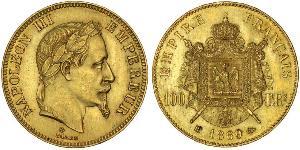 100 Franc Second Empire (1852-1870) Or Napoleon III (1808-1873)