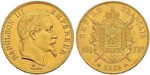 100 Franc Second Empire (1852-1870) Or Napoleon III (1808-1873)