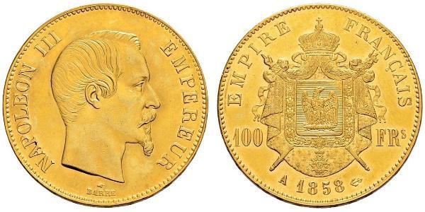 100 Franc Second Empire (1852-1870) Or Napoleon III (1808-1873)