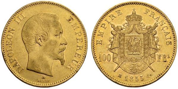 100 Franc Second Empire (1852-1870) Or Napoleon III (1808-1873)