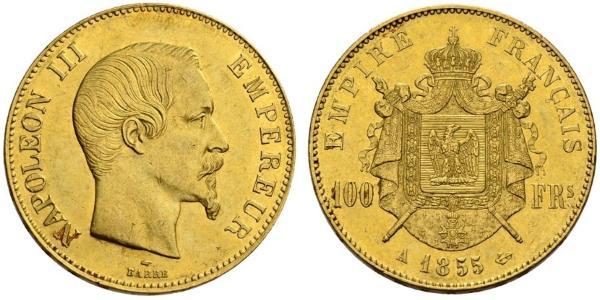 100 Franc Second Empire (1852-1870) Or Napoleon III (1808-1873)