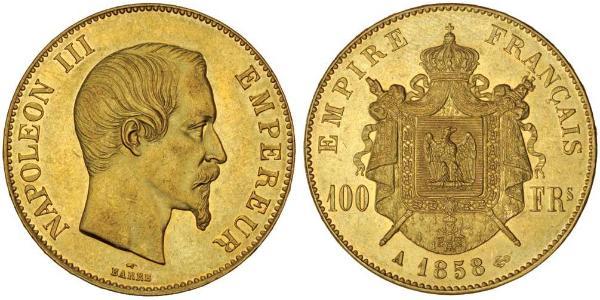 100 Franc Second Empire (1852-1870) Or Napoleon III (1808-1873)