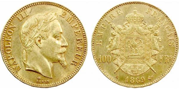100 Franc Second Empire (1852-1870) Or Napoleon III (1808-1873)