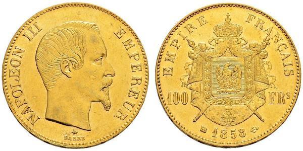 100 Franc Second Empire (1852-1870) Or Napoleon III (1808-1873)