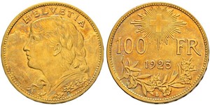 100 Franc Suisse Or 