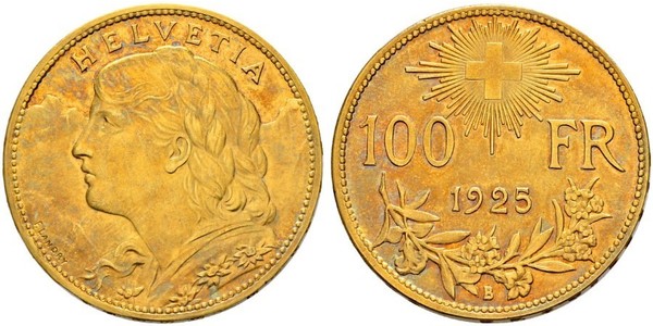 100 Franc Suisse Or 