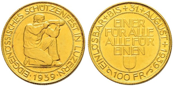100 Franc Suisse Or 