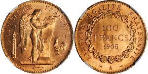 100 Franc Troisième République (1870-1940)  Or 