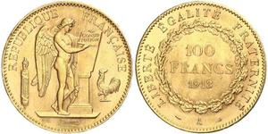 100 Franc Troisième République (1870-1940)  Or 