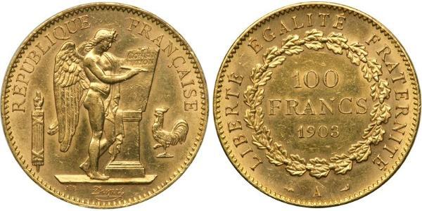 100 Franc Troisième République (1870-1940)  Or 