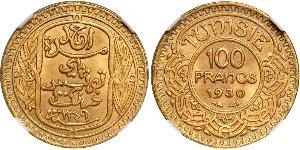 100 Franc Tunisie Or 