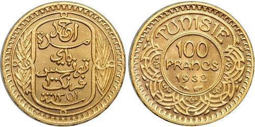 100 Franc Tunisie Or 