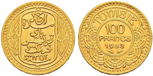 100 Franc Tunisie Or 