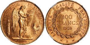 100 Franc French First Republic  (1792-1804) Oro 