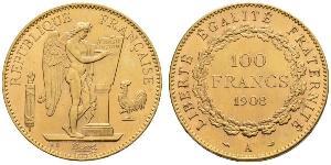 100 Franc French First Republic  (1792-1804) Oro 