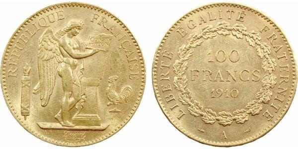 100 Franc French First Republic  (1792-1804) Oro 