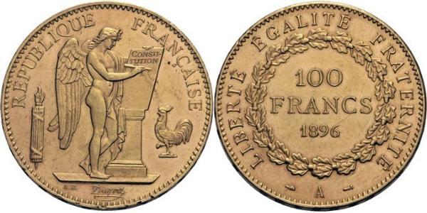 100 Franc French First Republic  (1792-1804) Oro 