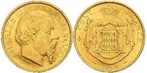 100 Franc Mónaco Oro Carlos III de Mónaco (1818-1889)