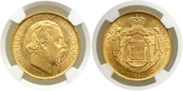 100 Franc Mónaco Oro Carlos III de Mónaco (1818-1889)