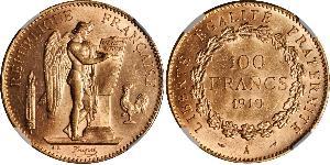 100 Franc Primera República Francesa  (1792-1804) Oro 