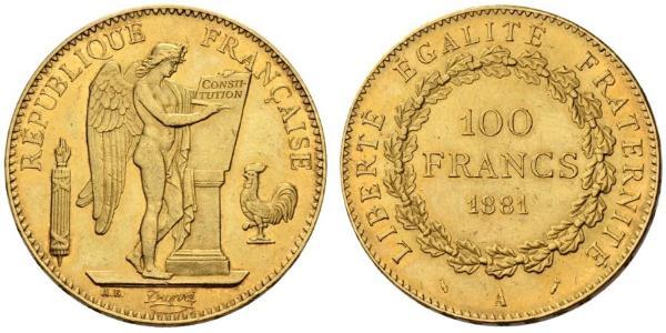 100 Franc Primera República Francesa  (1792-1804) Oro 