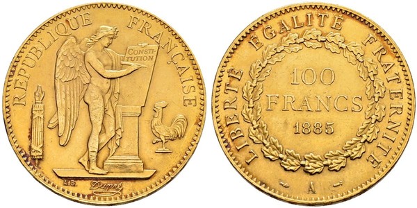 100 Franc Primera República Francesa  (1792-1804) Oro 