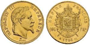 100 Franc Secondo Impero francese (1852-1870) Oro Napoleone III (1808-1873)