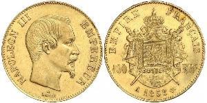 100 Franc Secondo Impero francese (1852-1870) Oro Napoleone III (1808-1873)