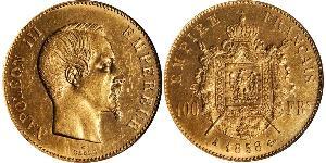 100 Franc Secondo Impero francese (1852-1870) Oro Napoleone III (1808-1873)