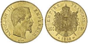 100 Franc Secondo Impero francese (1852-1870) Oro Napoleone III (1808-1873)