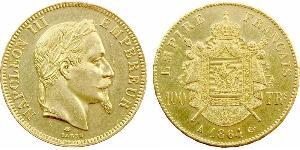 100 Franc Secondo Impero francese (1852-1870) Oro Napoleone III (1808-1873)