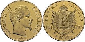 100 Franc Secondo Impero francese (1852-1870) Oro Napoleone III (1808-1873)