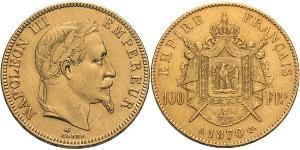 100 Franc Secondo Impero francese (1852-1870) Oro Napoleone III (1808-1873)