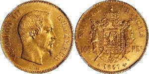 100 Franc Secondo Impero francese (1852-1870) Oro Napoleone III (1808-1873)