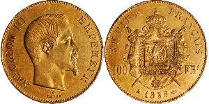 100 Franc Secondo Impero francese (1852-1870) Oro Napoleone III (1808-1873)