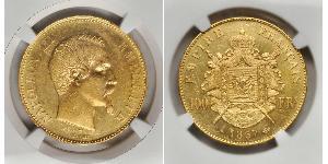 100 Franc Secondo Impero francese (1852-1870) Oro Napoleone III (1808-1873)