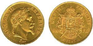 100 Franc Secondo Impero francese (1852-1870) Oro Napoleone III (1808-1873)