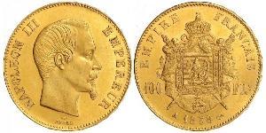 100 Franc Secondo Impero francese (1852-1870) Oro Napoleone III (1808-1873)