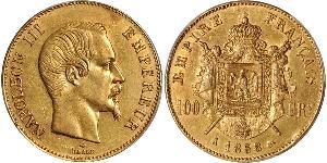 100 Franc Secondo Impero francese (1852-1870) Oro Napoleone III (1808-1873)