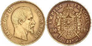 100 Franc Secondo Impero francese (1852-1870) Oro Napoleone III (1808-1873)