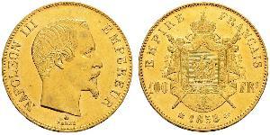 100 Franc Secondo Impero francese (1852-1870) Oro Napoleone III (1808-1873)