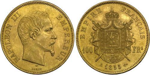 100 Franc Secondo Impero francese (1852-1870) Oro Napoleone III (1808-1873)