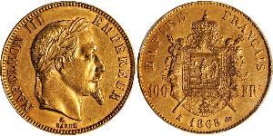 100 Franc Segundo Imperio francés (1852-1870) Oro Napoleon III (1808-1873)