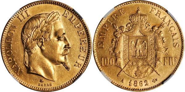 100 Franc Segundo Imperio francés (1852-1870) Oro Napoleon III (1808-1873)