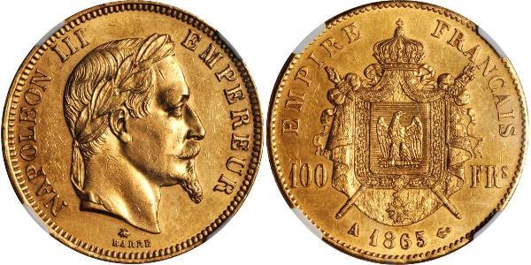 100 Franc Segundo Imperio francés (1852-1870) Oro Napoleon III (1808-1873)