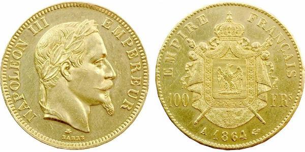 100 Franc Segundo Imperio francés (1852-1870) Oro Napoleon III (1808-1873)