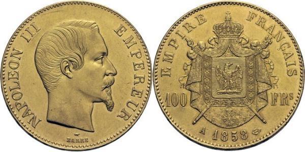 100 Franc Segundo Imperio francés (1852-1870) Oro Napoleon III (1808-1873)