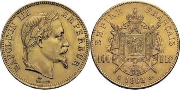 100 Franc Segundo Imperio francés (1852-1870) Oro Napoleon III (1808-1873)