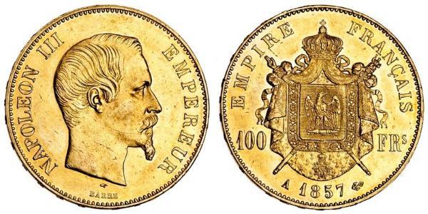 100 Franc Segundo Imperio francés (1852-1870) Oro Napoleon III (1808-1873)