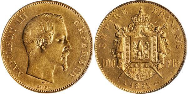 100 Franc Segundo Imperio francés (1852-1870) Oro Napoleon III (1808-1873)